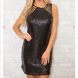 Black Sequin Dress